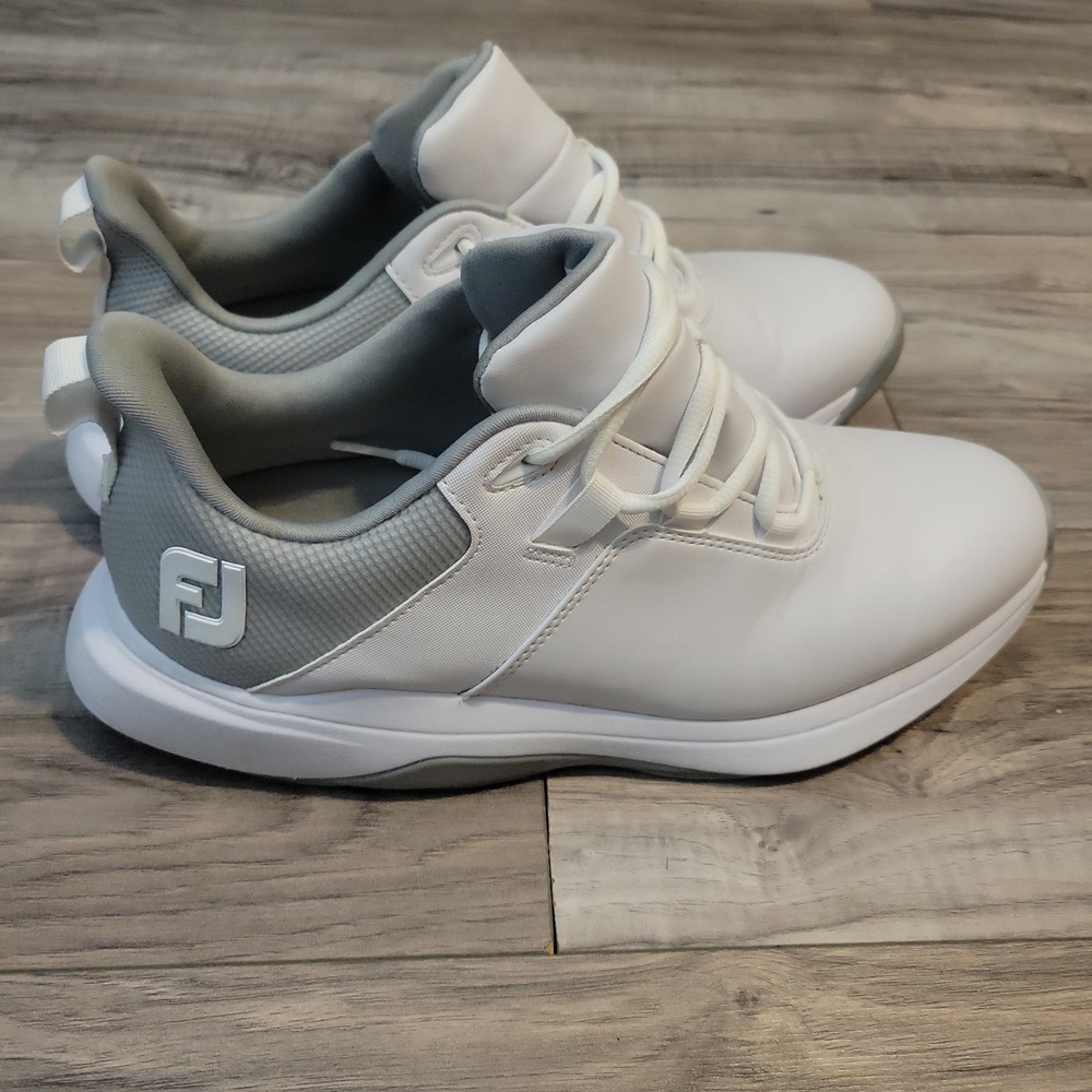 FootJoy ProLite 56924 White/Gray Men Spikeless Golf Shoes Size 9M